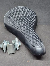 Rare Vintage Viscount 2272 BMX OLD SCHOOL PADDED Seat Saddle Rampar Black NOS