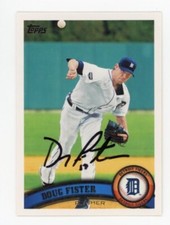 SIGNED BASEBALL CARD AUTO 2011 TOPPS DOUG FISTER DETROIT TIGERS #US63
