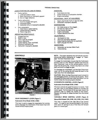 Allis Chalmers 310 312 314 Lawn & Garden Tractor Operators Manual AC-O-310+L&G