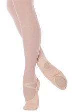 Angelo Luzio Split Sole Total Stretch Canvas Ballet Slippers Peach 246A New