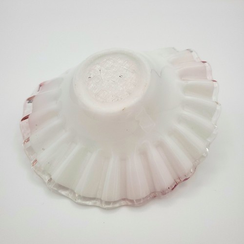 Linea Mary Murano Italy Art Glass Candy Dish Kristall Clear, Pink & White 5.5 in - Picture 7 of 8