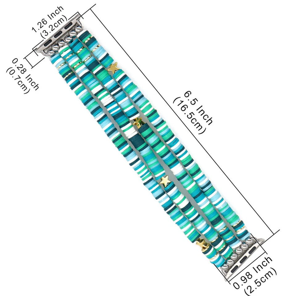 Pulseira estilo boho iWatch para Apple Watch Series 7 6 5 4 3 2 SE 38/40/41/41/45mm - Imagem 4 de 4