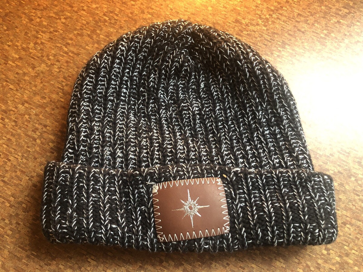 Love Your Melon Black and White Knit Beanie Classics Cuffed Beanie – Love Your Melon main image 4