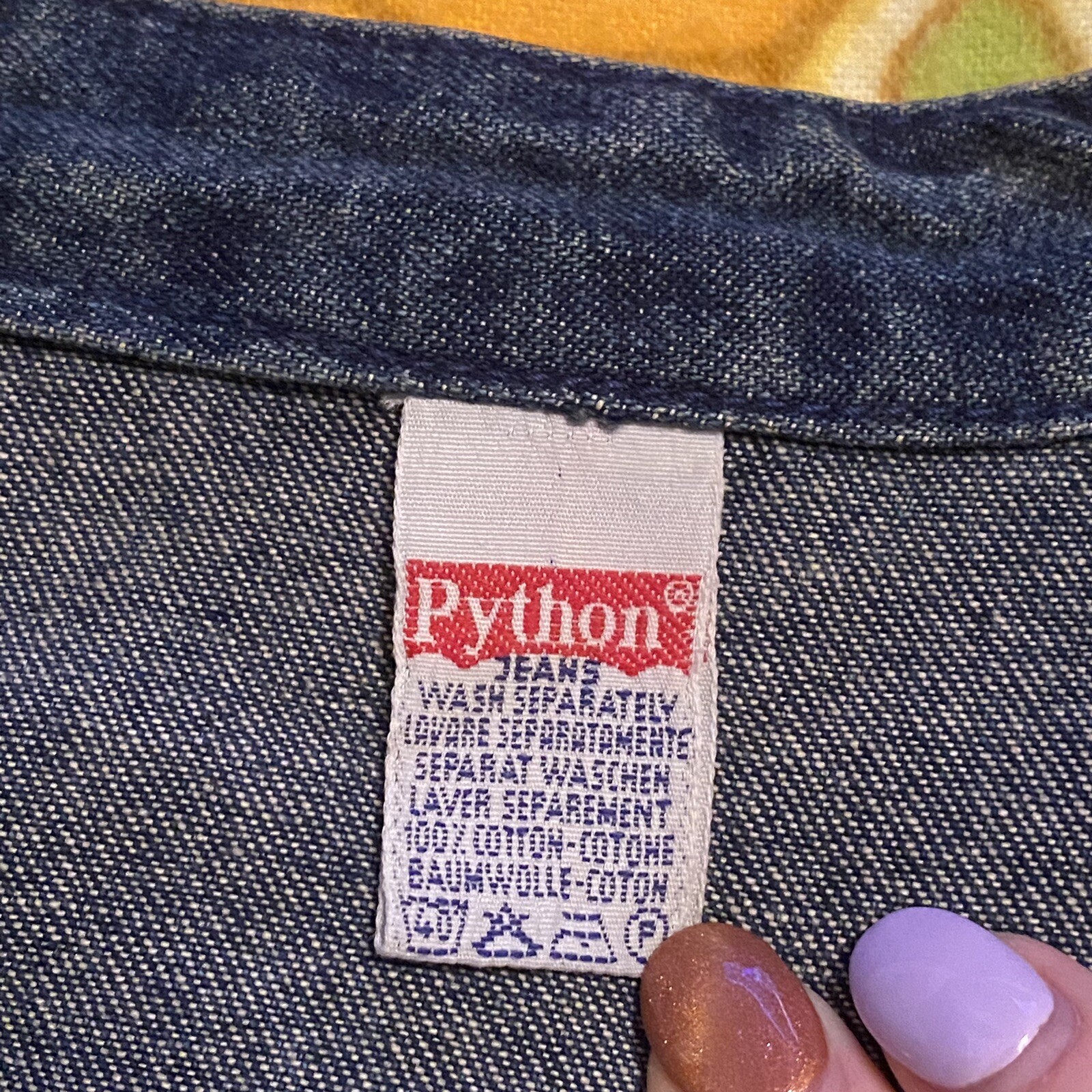 Rare Vintage 1980s Python Denim Jacket - image 7