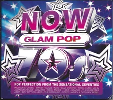 VARIOUS - NOW 70s Glam Pop (4CD, Sony Music/EMI #CDNNNOW 105 - UK, 2021)