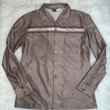Vintage Triumph Of CA Mens Polyester Shirt Size M  Western Geometric Disco