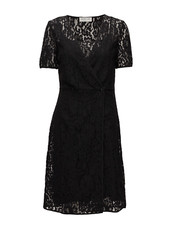 BNWT Womens Rosemunde Short Sleeve Black Midi Lace Dress Evening Casual M UK 12