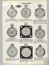 1962 PAPER AD 5 PG Galco Gallet Pocket Chronograph Continuous Timers Football