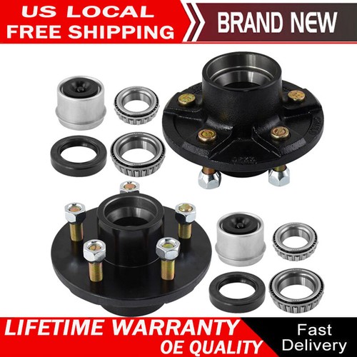 2PCS Trailer Idler Hub Kits 5 on 4.5 For 3500 lbs Axle 5 Lug W/Cone