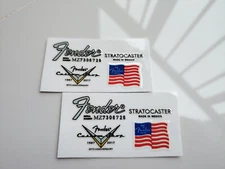 2Pcs Fender Mexico Waterslide Transfer Guitar Neck Head Headstock Sticker Decals