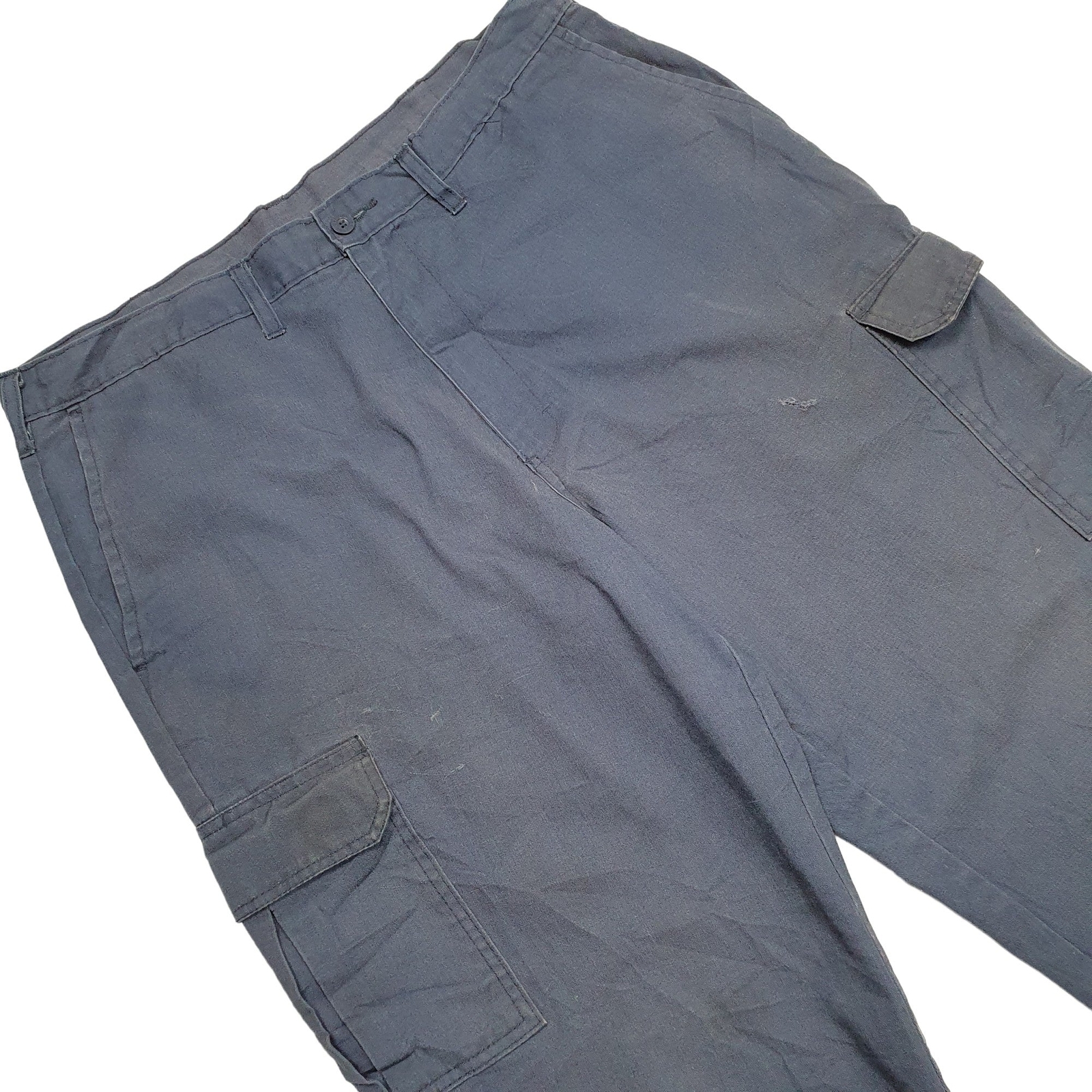 DICKIES Cargo Workwear Trousers Cotton Blue Mens W38 L30 image 3