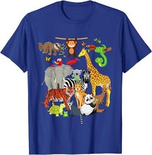 Zoo Animals Wildlife Birthday Party Zoo Day Animals Unisex T-Shirt
