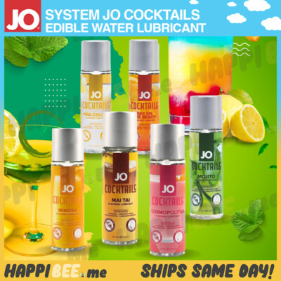 JO H2O Water Flavors Lubricant COCKTAILS Couples ORAL SEX Glide EDIBLE Sex Lube