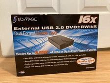 I/O Magic External USB DVD RW Dual Layer #IDVD8DBE 16x - Quiet