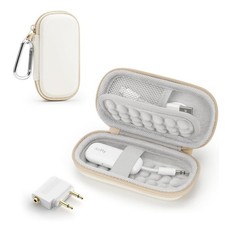 Hard Case for AirFly SE/Pro V2/Pro/Duo, Avantree Relay/1Mii Upgrade Beige