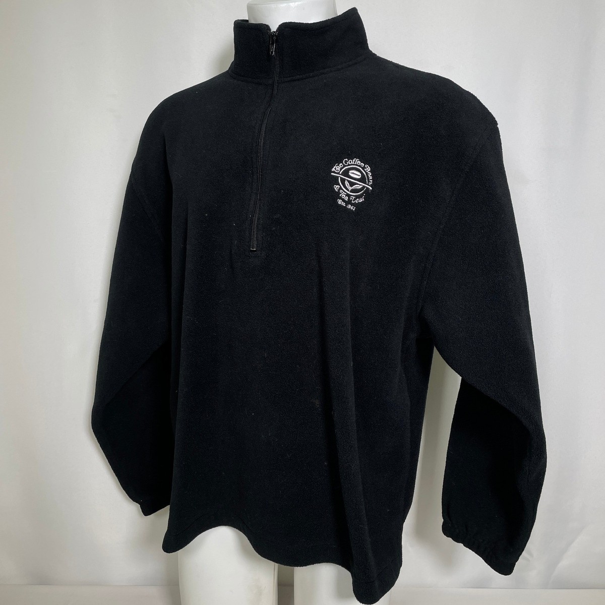 Coffee Bean & Tea Leaf Port Authority Embroidered Fleece 1/4 Zip Jacket Men's XL