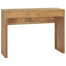 Console Table Natural Teak Solid Teak Wood 39.4x13.8x29.5 in