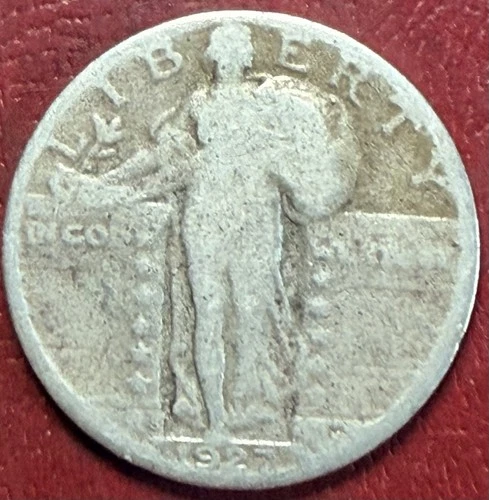 1927-S Standing Liberty Quarter. Better Date. Free Shipping