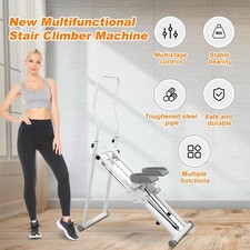 Foldable Vertical Climber Stair Stepper Machine For Home Gym Exercise Adjust