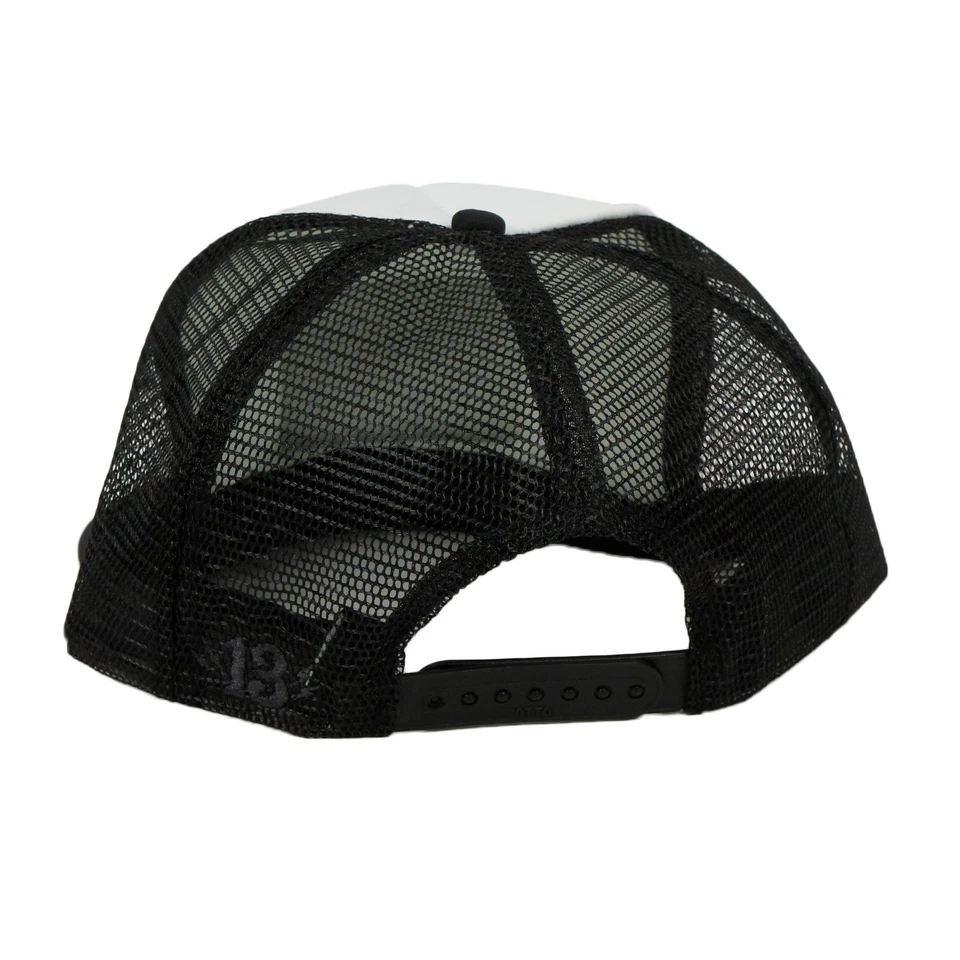 LUCKY 13 Calavera Estrellas Parche Snapback Camionero Gorra Gorra Blanca NUEVO Foto 3 de 3