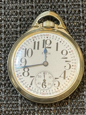 1951 Elgin B.W. Raymond 21j 16s Grade 571 Pocket Watch 10K GF Keystone Case