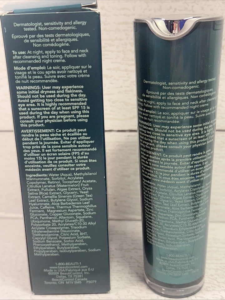 BeautiControl Regeneration Overnight Retinol Recovery Serum 1 oz. NOS Unused - Image 3 of 3