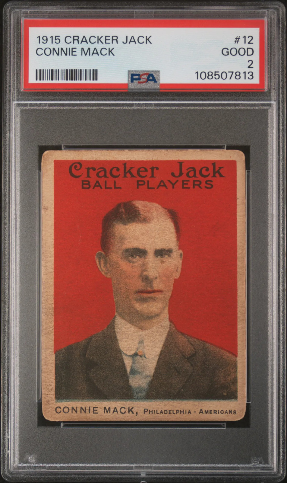 1915 Cracker Jack Connie Mack #12 PSA 2