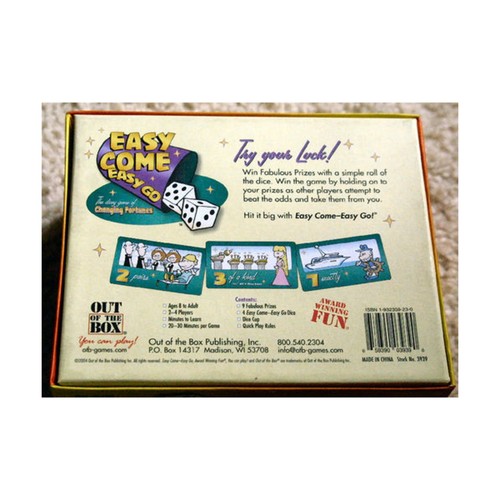 Out of the Box Boardgame Easy Come-Easy Go Box VG+/NM - Picture 2 of 2