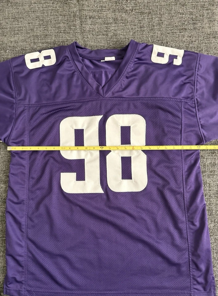 Minnesota Vikings #98 (Unbranded) Linval Joseph Stitched NFL Jersey XL - Image 4 of 4