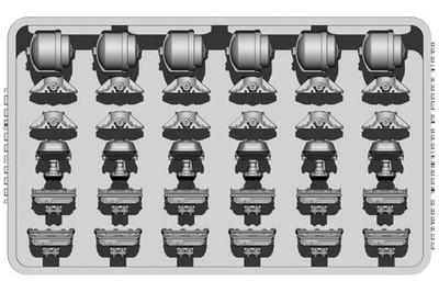 BSK Model BSKC35008 - German Head Light & Rear Light Set (3D Printed) 1/35 scale