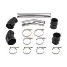Aluminum Silver Intercooler Pipe Boot Kit with Clamps for 1994-2002 Ram 5.9 5.9L