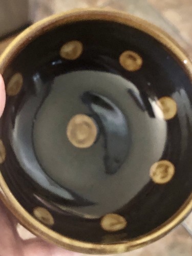 MA Hadley Brown Gold Dot Hot Fleck Rare 5.5” Soup Bowl Cereal Bowl Very Good - Picture 11 of 12
