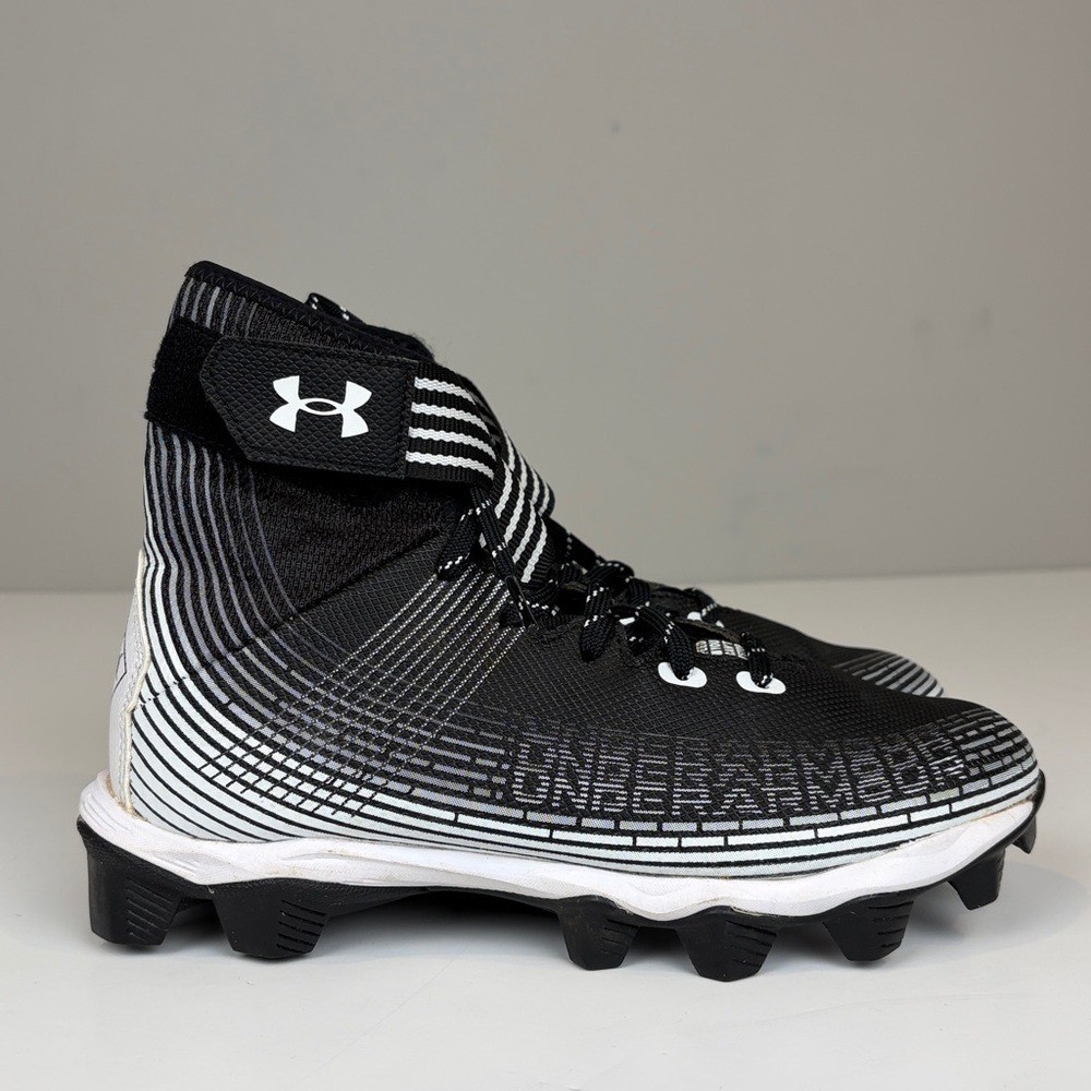 Under Armour Boys Highlight Franchise Black Football Cleats SZ 5.5