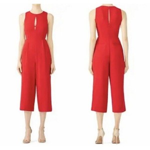Greylin Anthorpologie womens red crop jumpsuit size XS
