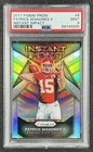 PATRICK MAHOMES II PSA 9 2017 PANINI PRIZM #8 ROOKIE INSTANT IMPACT SILVER 5930
