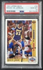 MAGIC JOHNSON VS. MICHAEL JORDAN PSA 10 1991-92 UPPER DECK #34 BULLS LAKERS 0208