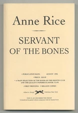 Anne RICE / Servant of the Bones Uncorrected Proof 1st 1996