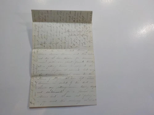 Civil War Letter 1864 God Of Battles Rebellion Dark Stains Bloody Conflict VTG
