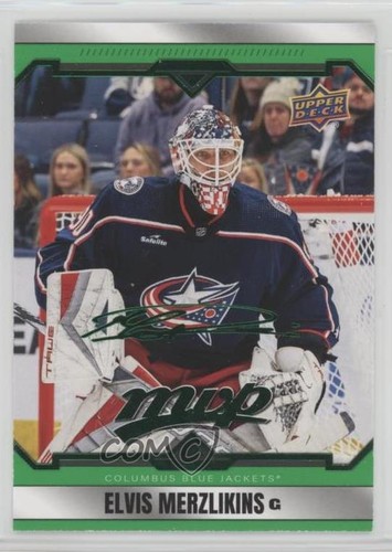 2024-25 Upper Deck MVP Green Script Elvis Merzlikins #37