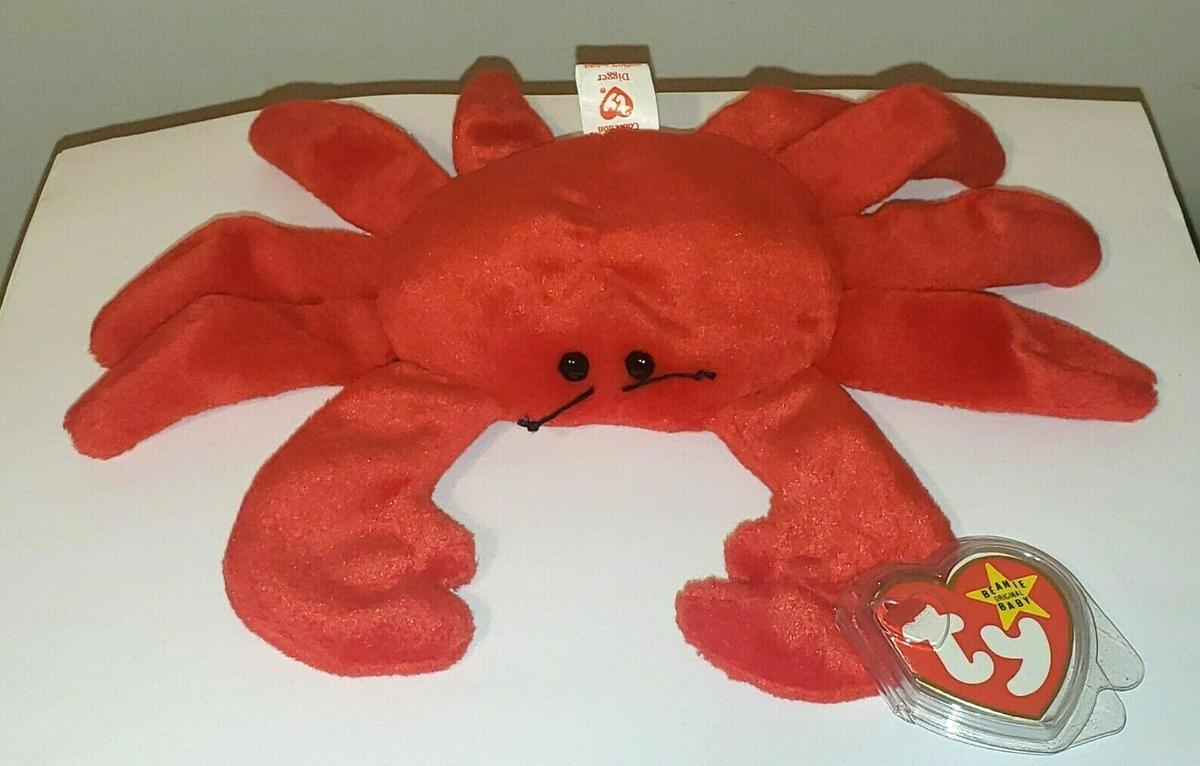 Ty Beanie Baby DIGGER the Red Crab (4th Gen Hang Tag) 7