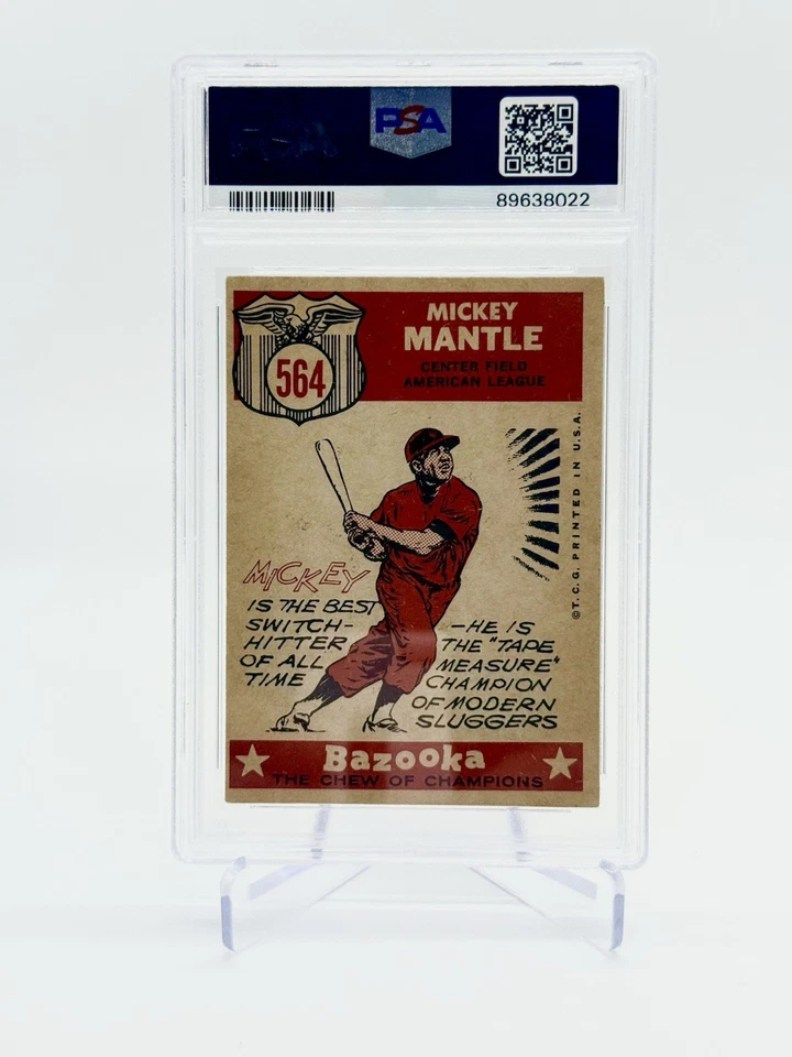 1959 Topps #564 Mickey Mantle All-Star Yankees Salón de la fama PSA 4 - En muy buen estado/excelente Foto 2 de 2