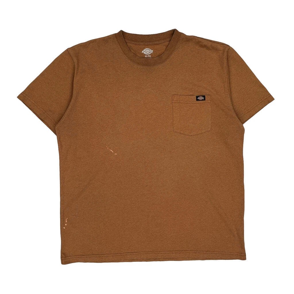 Dickies T-Shirt - XL Brown Cotton Blend
