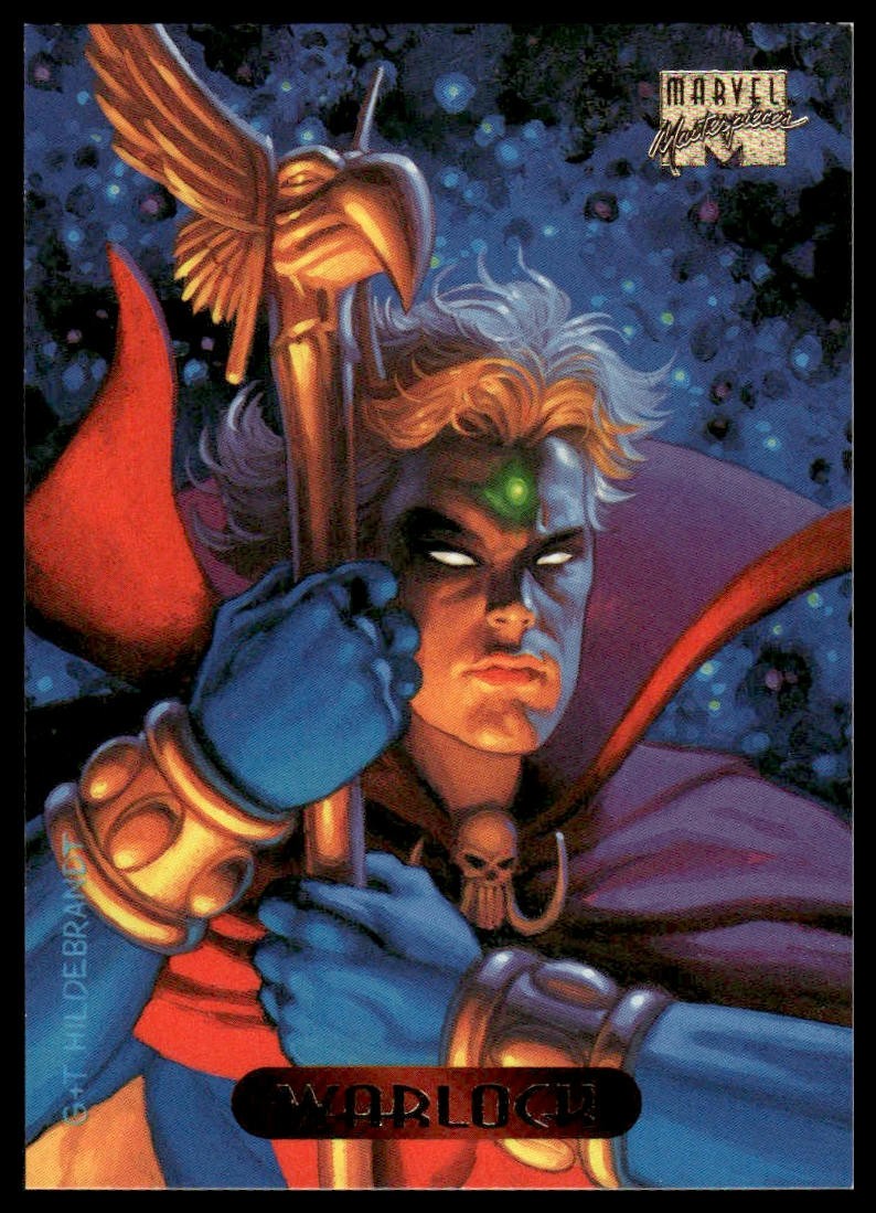 1994 Fleer Marvel Masterpieces Hildebrandt Brothers Warlock #134