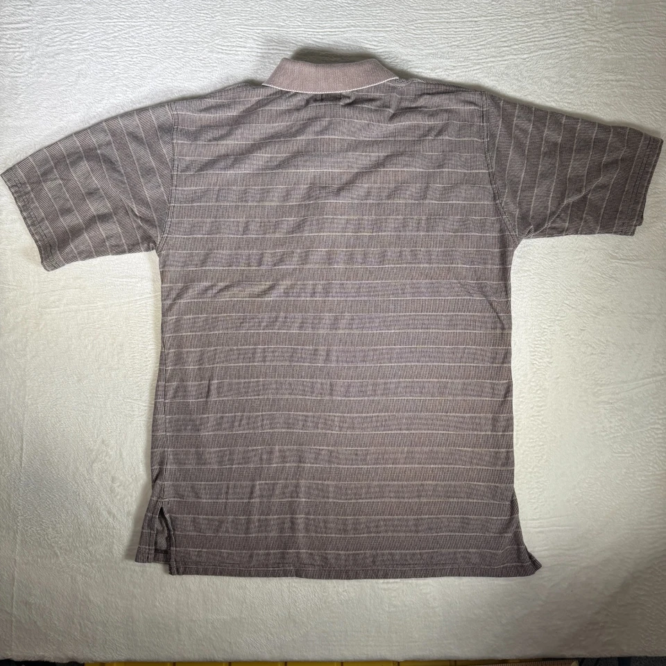 Винтажный поле Gear гольф мужской Polo 1/4 молнии короткие рукава коричневый XLT сделано в США - Изображение 4 из 4