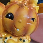 Vintage Rare Lefton Jack O Lantern/Halloween Boy and Girl Pumpkin Planter — photo 2