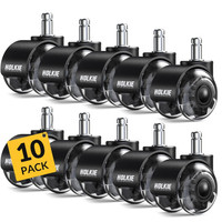 BüRostuhl Rollen 11Mm 5Er Set Leise Gummi DoppelräDer FüR Hartboden, Tragkraft