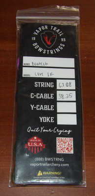 NEW VaporTrail Bow String Set = Bowtech Core SR = String, Cables