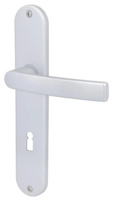 Alpertec BB-Langschildgarnitur Vanda Aluminium F1 silber abgerundet