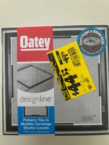 Oatey Designline 4 in. x 4 in. Square Drain Tile-in Grate- NEW