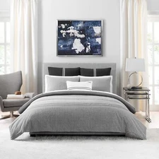 Tommy Hilfiger Global Jacquard Twin Comforter Set Grey